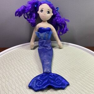 Aurora Purple Hair Sea Sparkles Mermaid Doll Blue Tail Purple Hair ‎ 17" Long